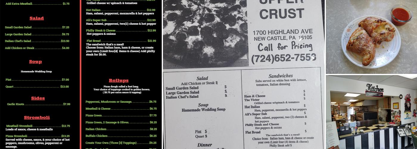 Ali’s Upper Crust Menu