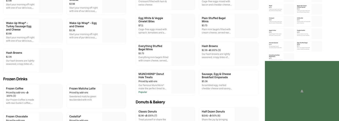 Dunkin' Menu