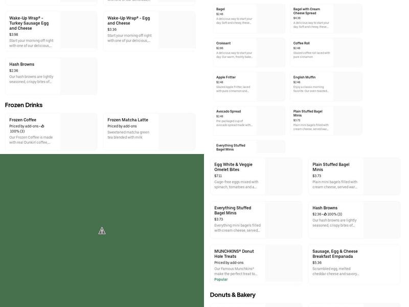 Dunkin' Menu