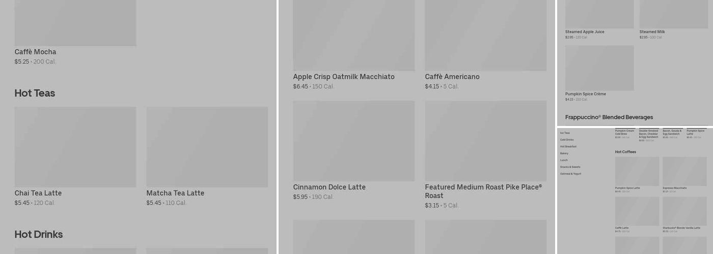 Starbucks Menu
