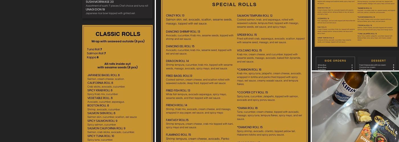 365 Thai & Sushi Menu