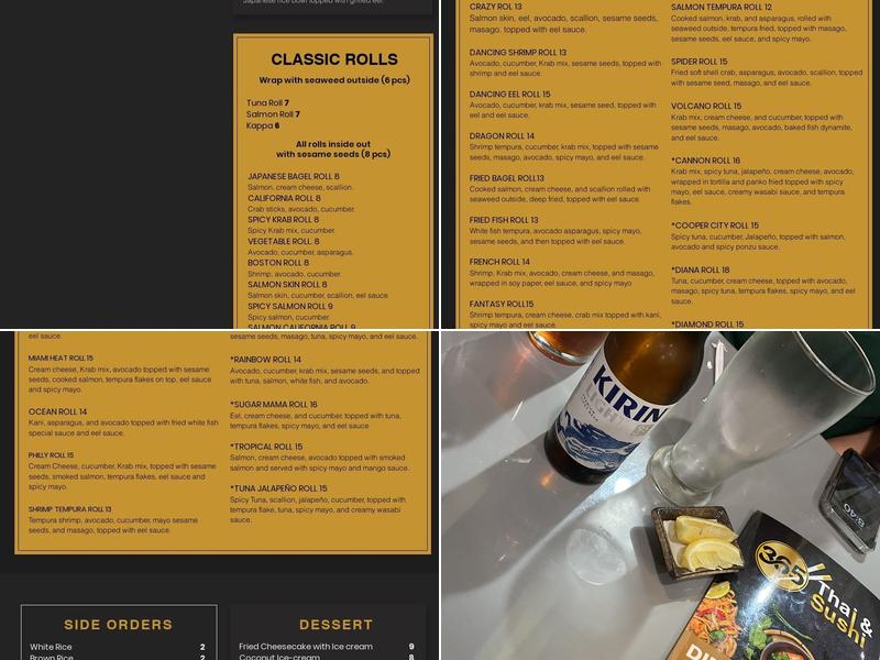 365 Thai & Sushi Menu