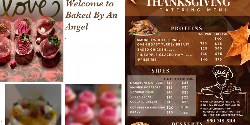 Baked By An Angel Menu