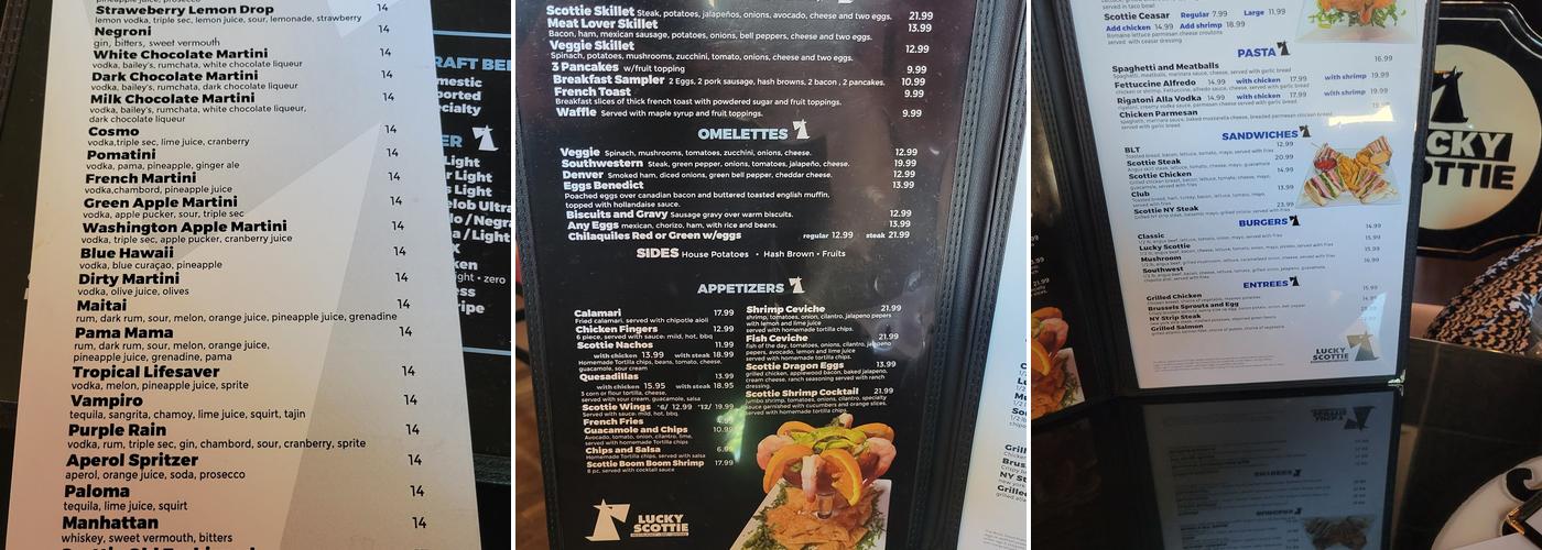 LUCKY SCOTTIE RESTAURANT Menu