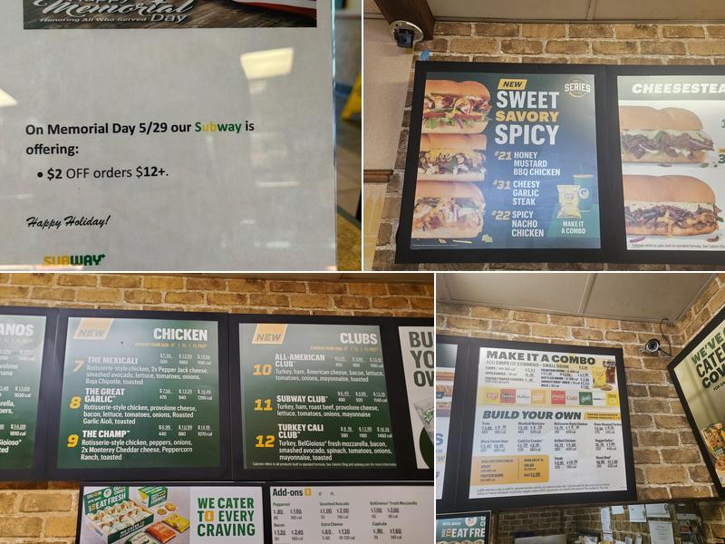 Subway Menu