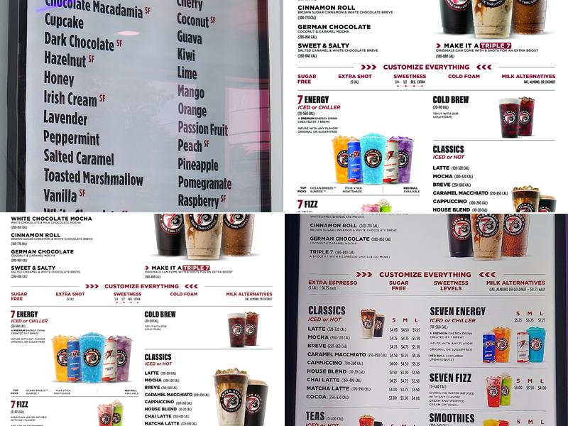 7 Brew Coffee Menu