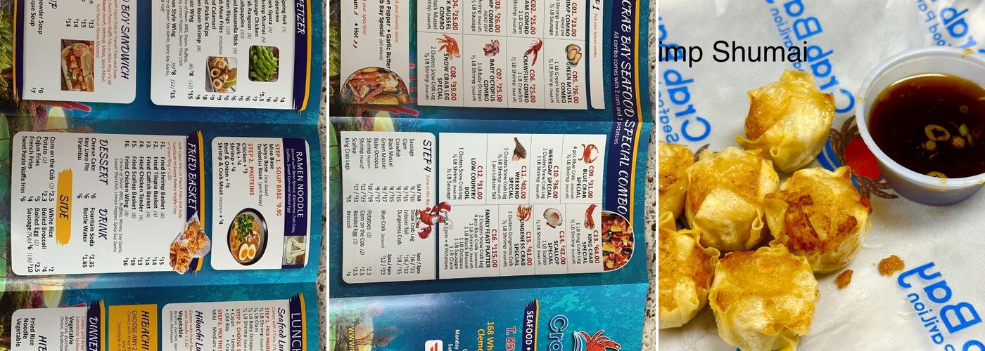 Crab Bay Menu