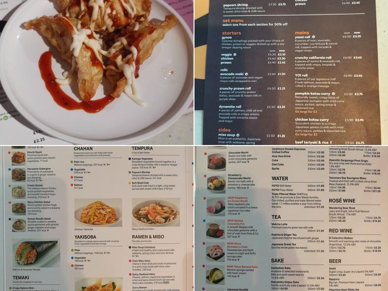 YO! Leamington Spa Menu