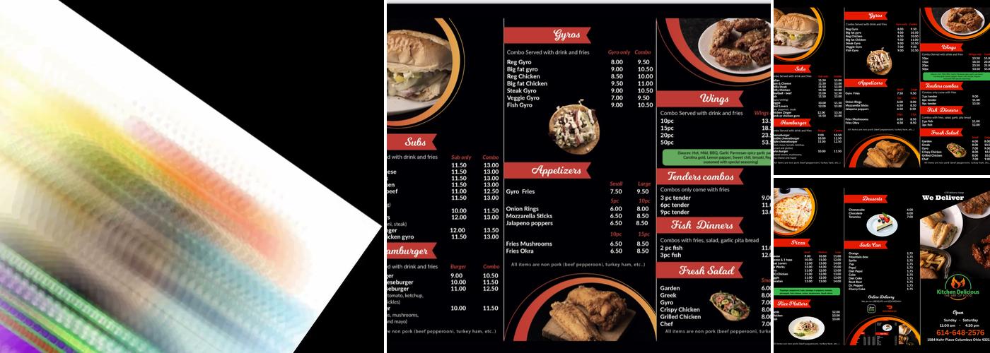 Kitchen Delicious Menu