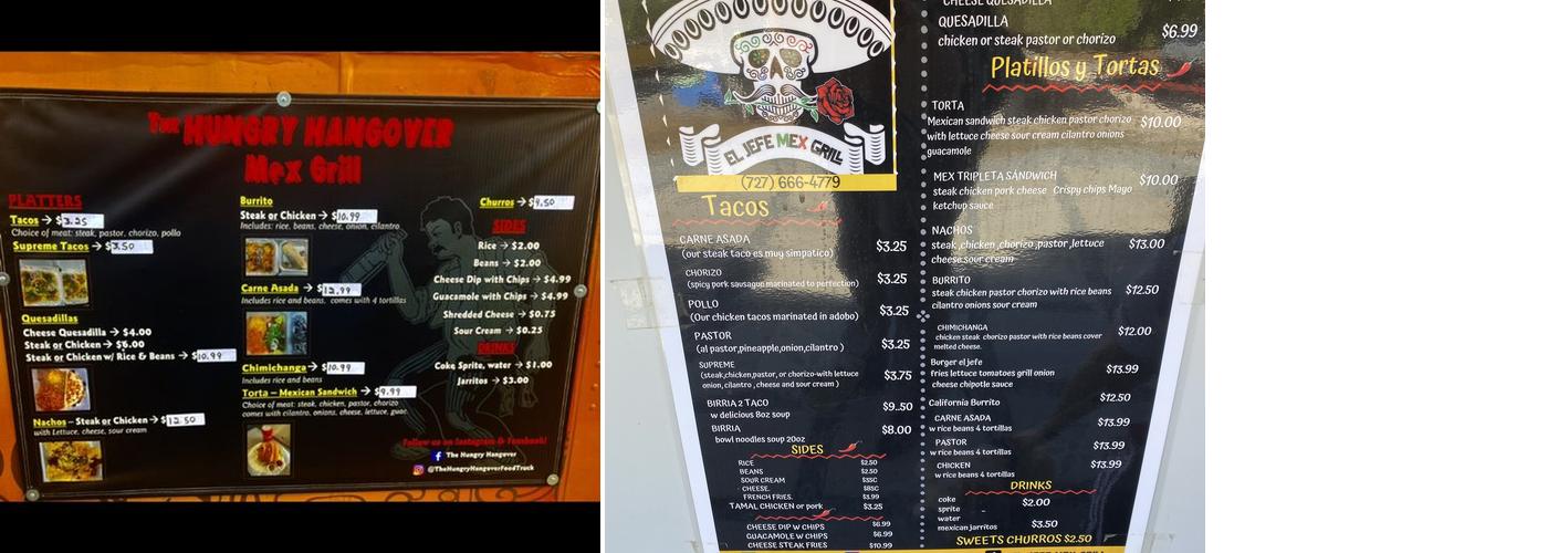 el jefe grill Menu