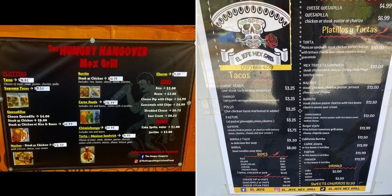 el jefe grill Menu