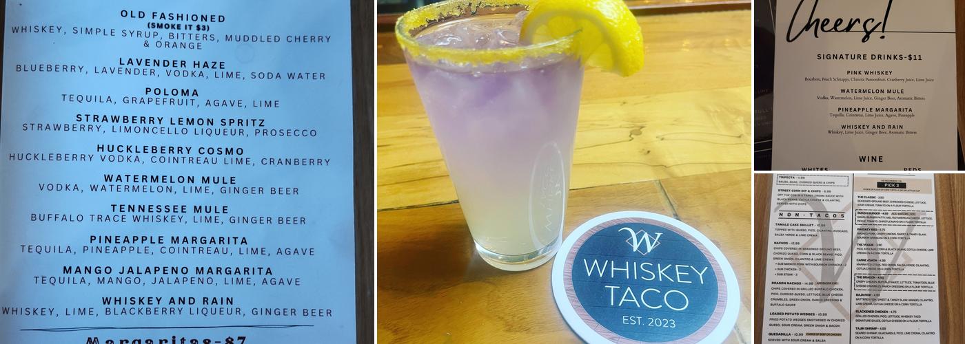 Whiskey Taco Menu
