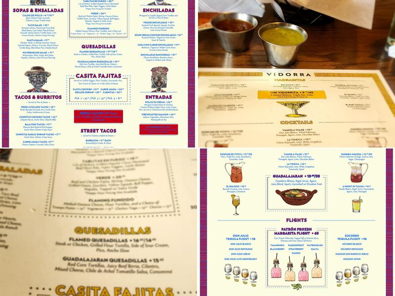 Vidorra Menu
