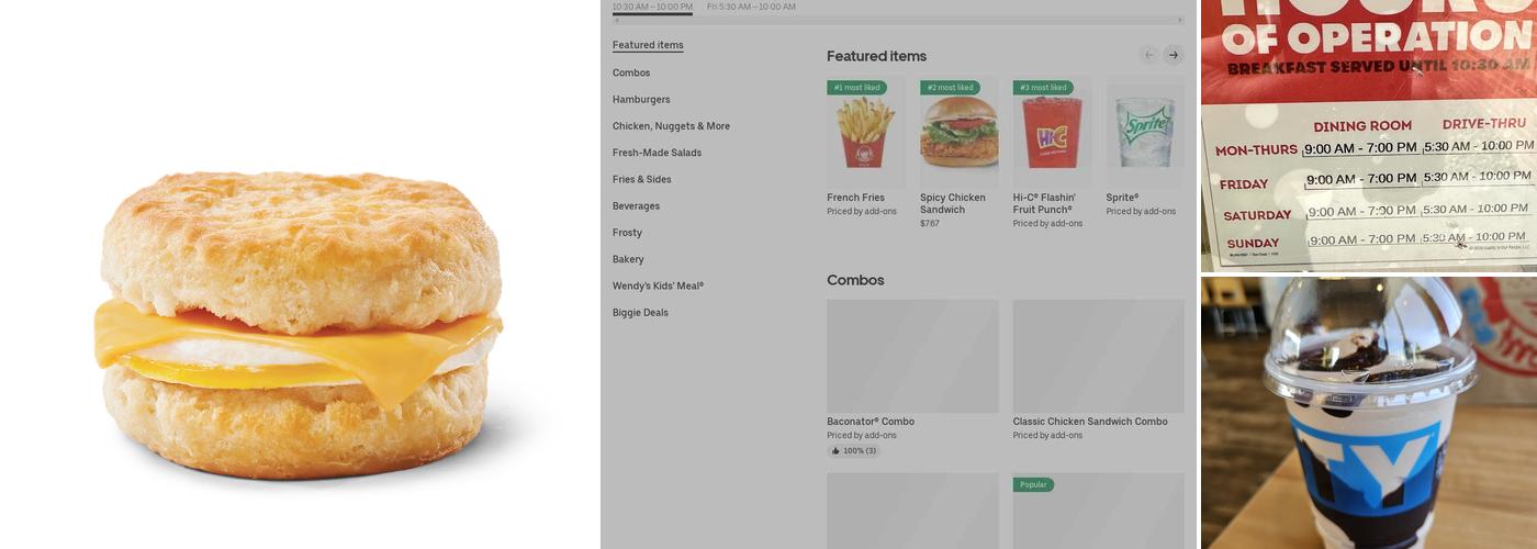 Wendy's Menu