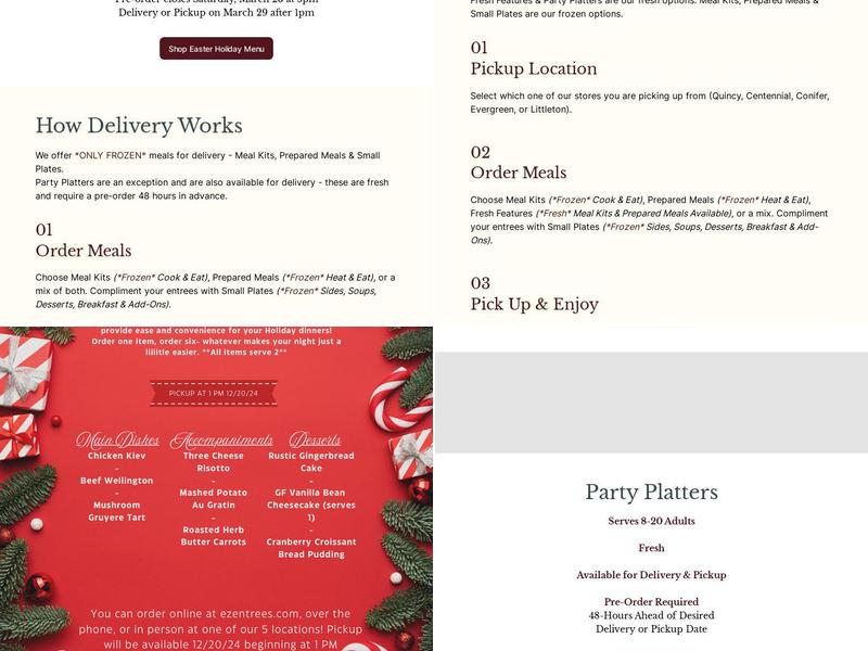 Easy Entrees by Silver Spoons- Centennial Menu