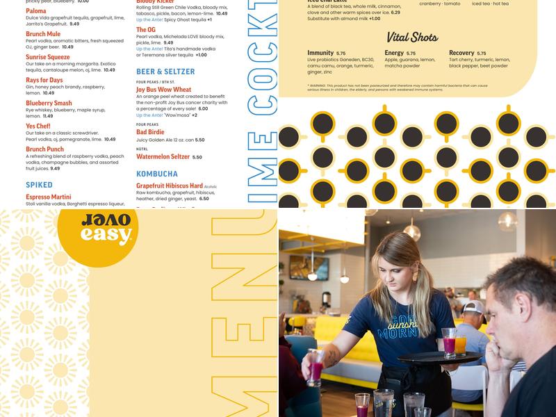 Over Easy Menu