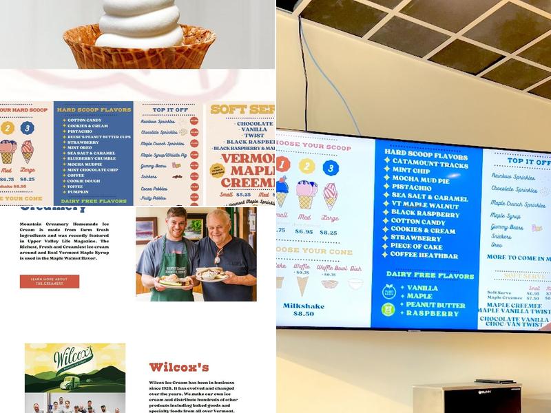 Hanover Scoops Menu