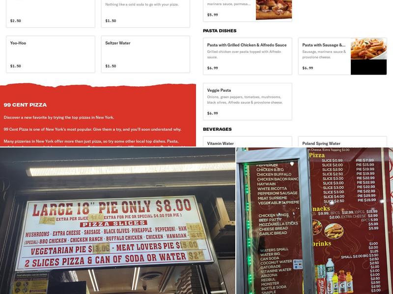 99¢ Pizza Menu