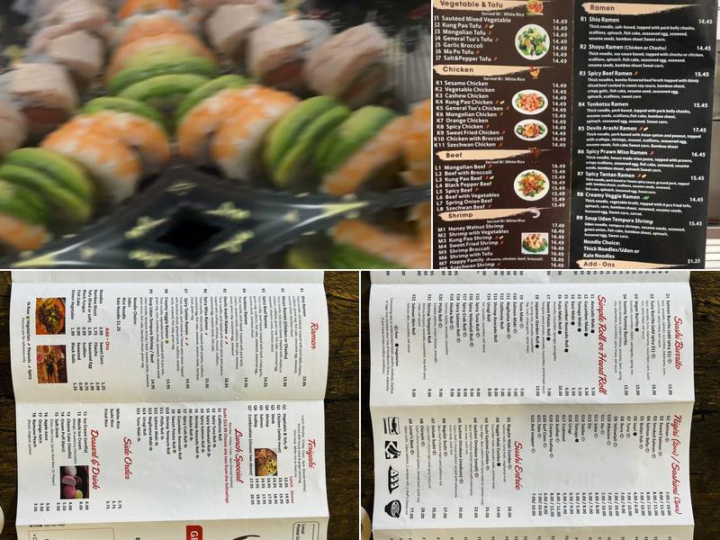 Hanari Cafe Menu