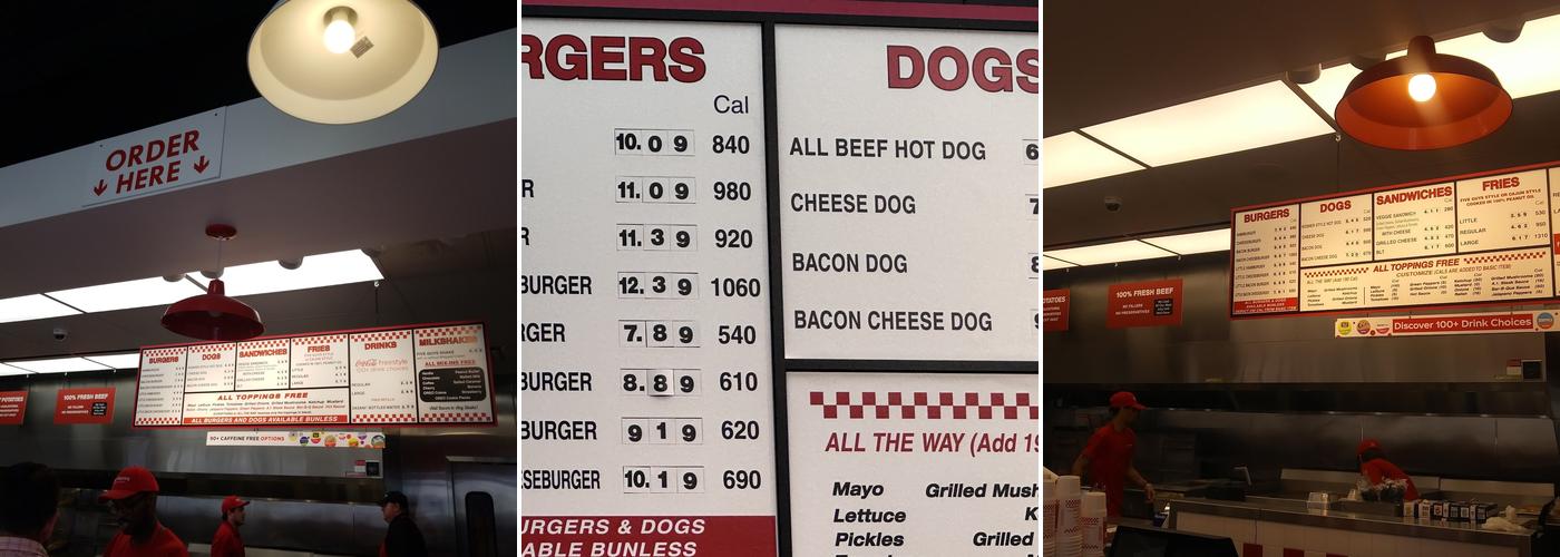 Five Guys Menu