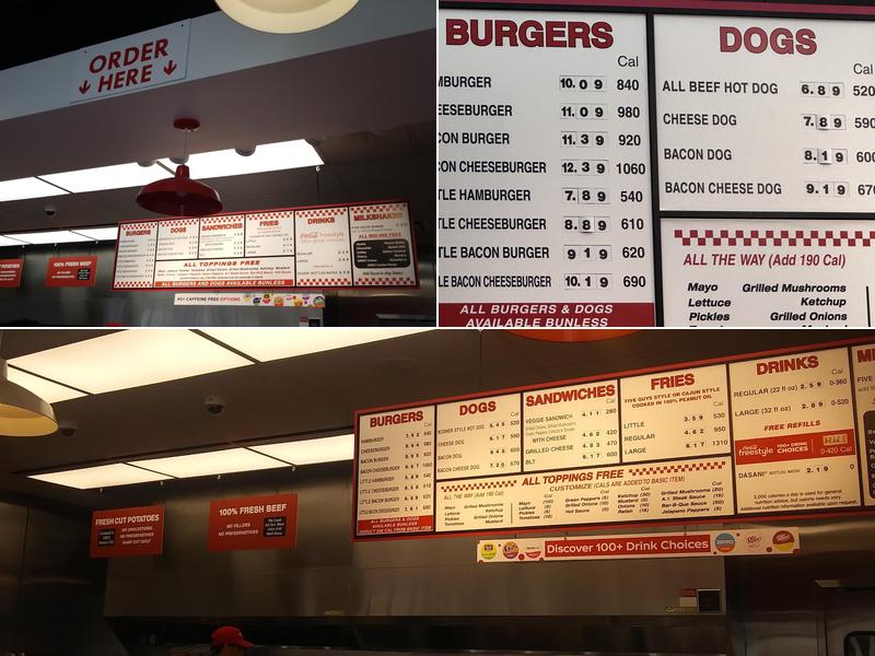 Five Guys Menu