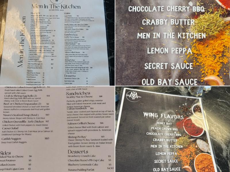 Men In The Kitchen Menu