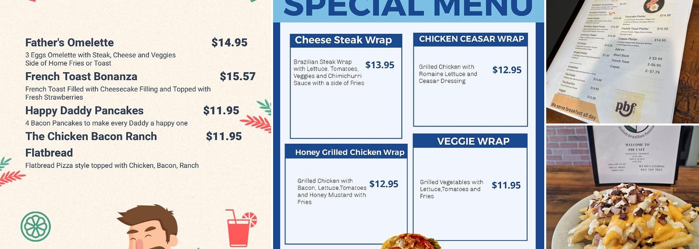PBF Cafe Montgomery Menu