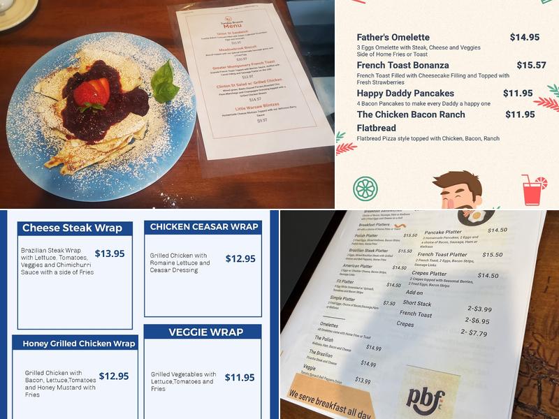 PBF Cafe Montgomery Menu