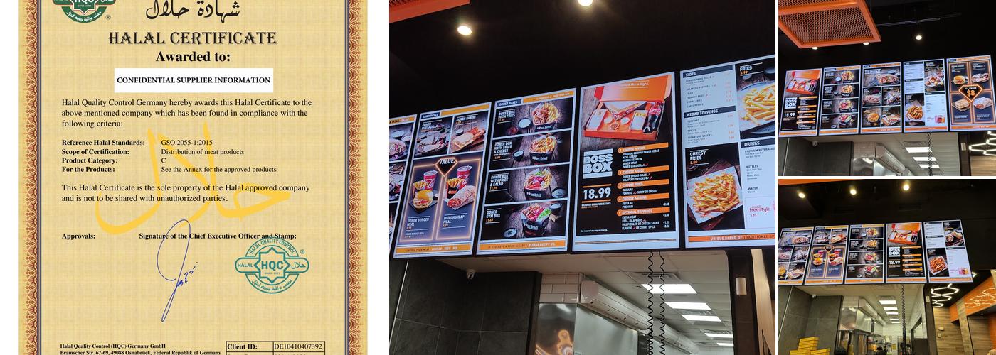 German Doner Kebab Menu
