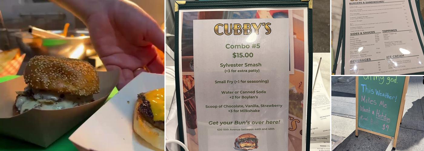 Cubby's Menu
