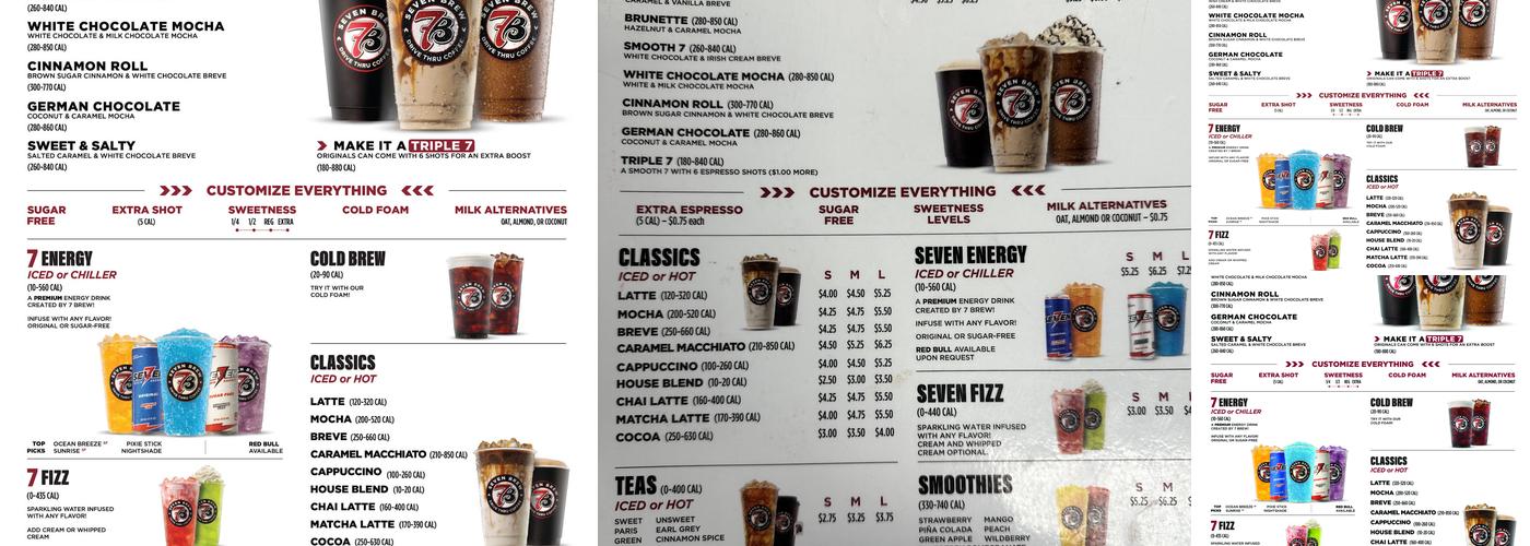7 Brew Coffee Menu