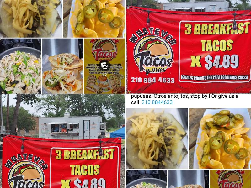 Whatever Tacos & Mas Menu