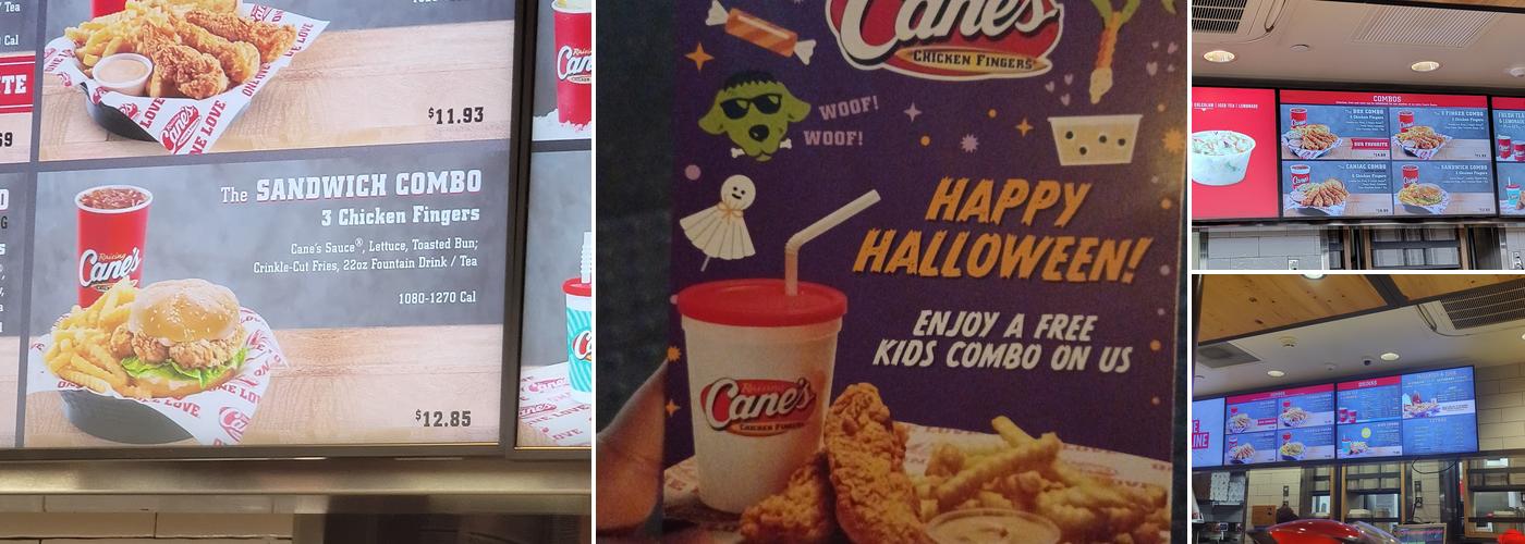 Raising Cane's Chicken Fingers Menu
