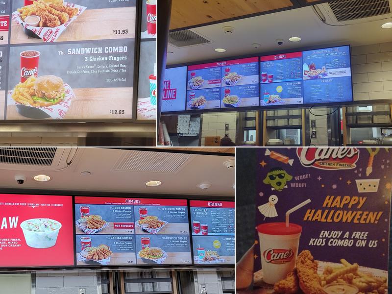 Raising Cane's Chicken Fingers Menu