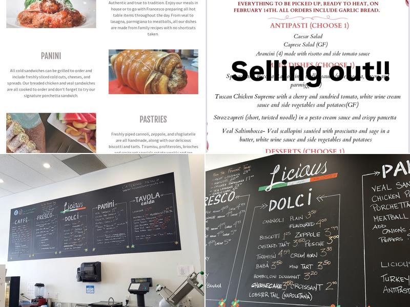 Licious Italian Food and Catering Menu