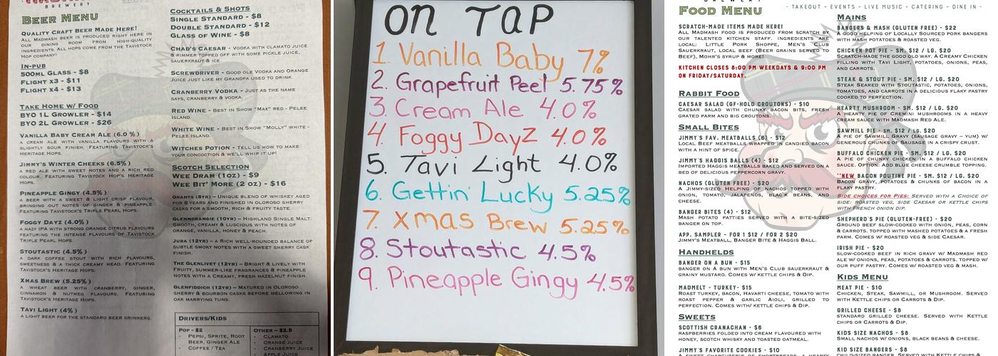 Madmash Brewery & Restaurant Menu