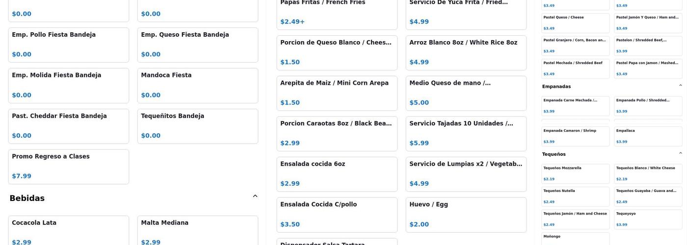 Quesito’s Express Menu