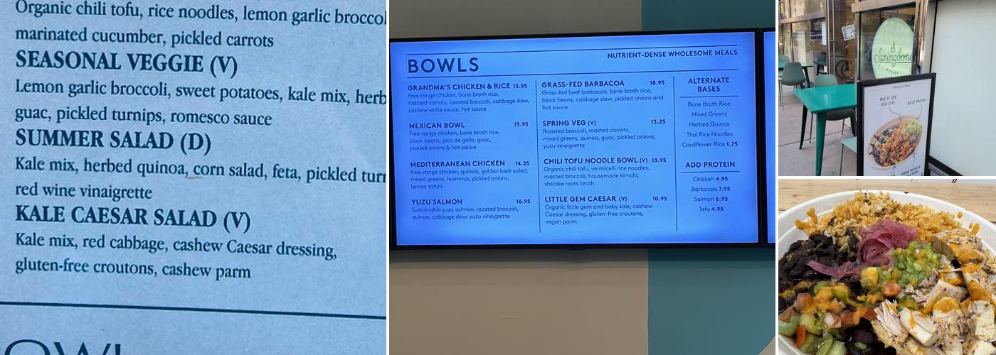 Springbone Kitchen Menu