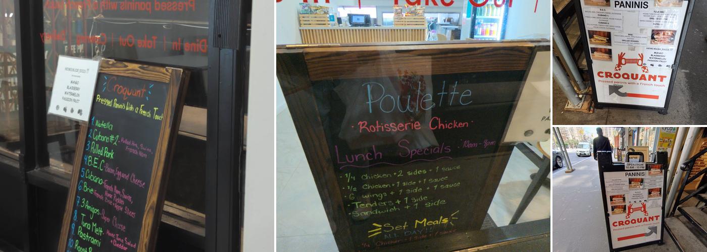 Croquant Pressed Paninis Menu