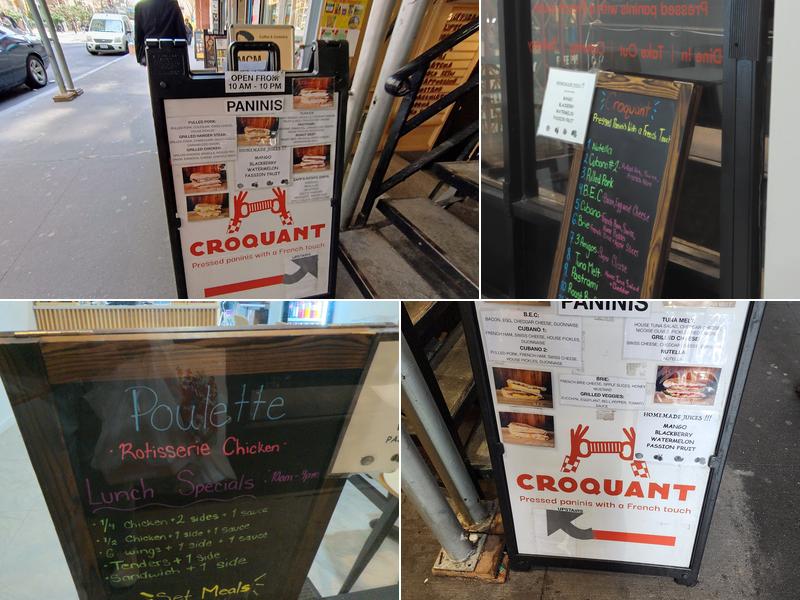 Croquant Pressed Paninis Menu