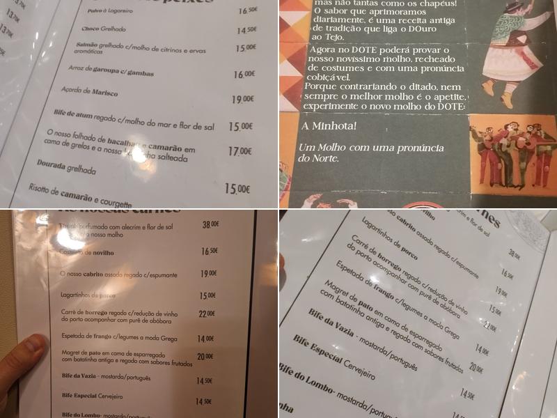 Restaurante Dote Odivelas (Dote - Odivelas Esplanada) Menu