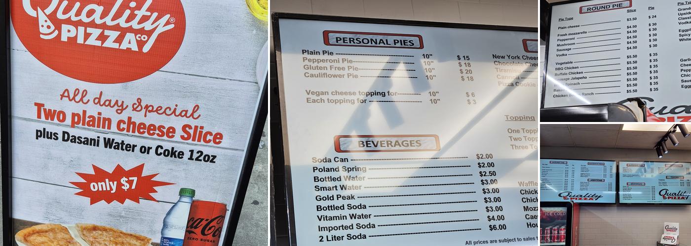 QUALITY PIZZA CO. MIDTOWN Menu