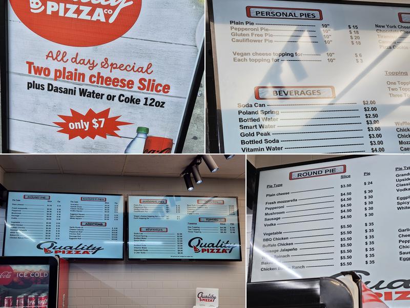 QUALITY PIZZA CO. MIDTOWN Menu