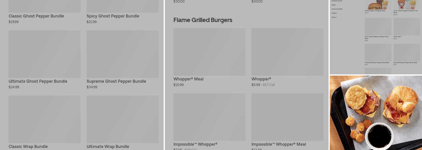 Burger King Menu