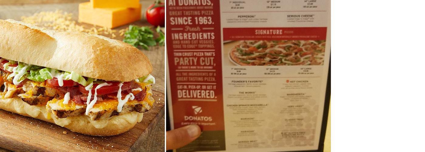 Donatos Pizza Menu