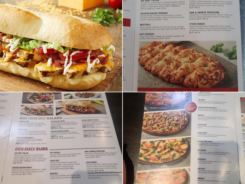 Donatos Pizza Menu