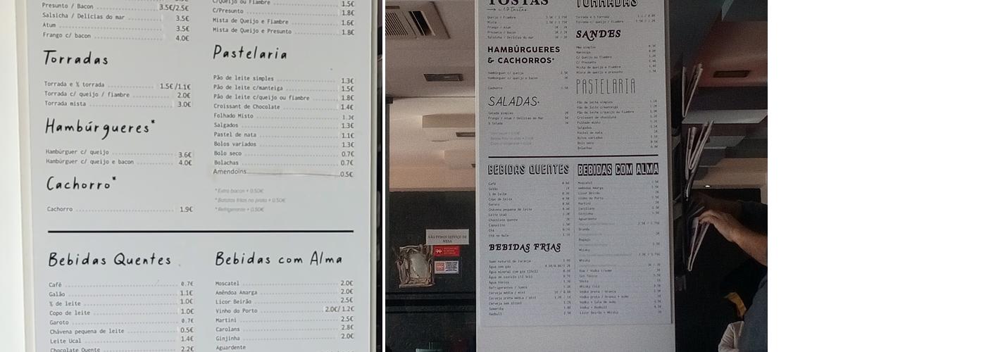 Café Tabu Menu