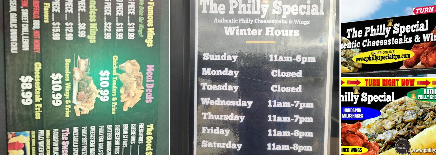The Philly Special Menu