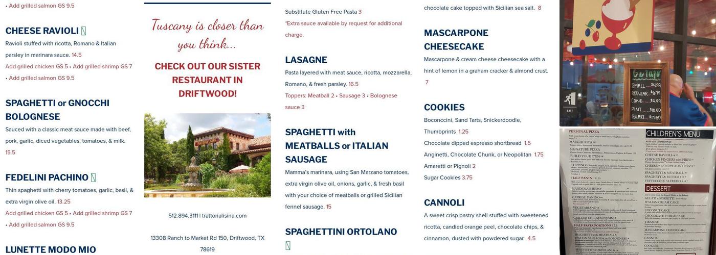 Mandola's Italian Kitchen Menu