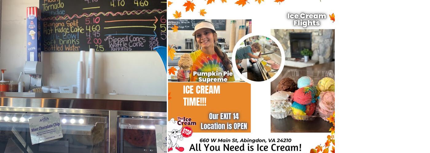 Ice Cream Stop Menu